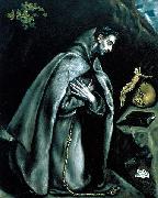 El Greco St Francis in Prayer before the Crucifix or Saint Francis Kneeling in Meditation Sweden oil painting artist